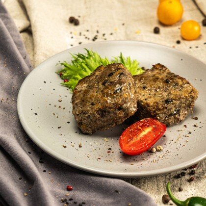 Котлеты свино-говяжьи с грибами