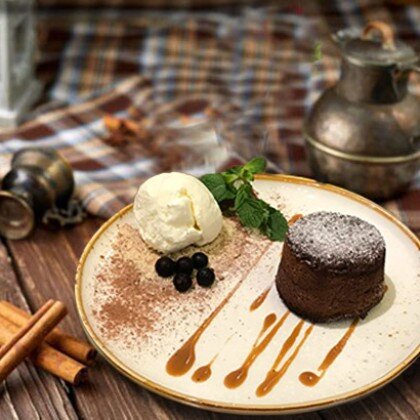 Шоколадный фондан с пломбиром