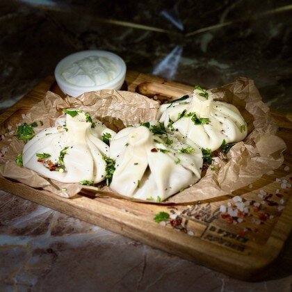 Хинкали калакури (с зеленью)