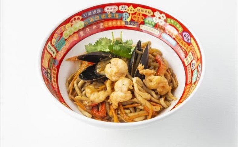 Лапша с морепродуктами