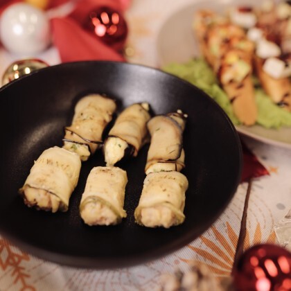 Рулетики из баклажан