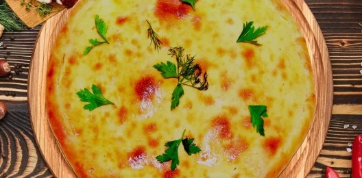 Пирог с картофелем, курицей и сыром