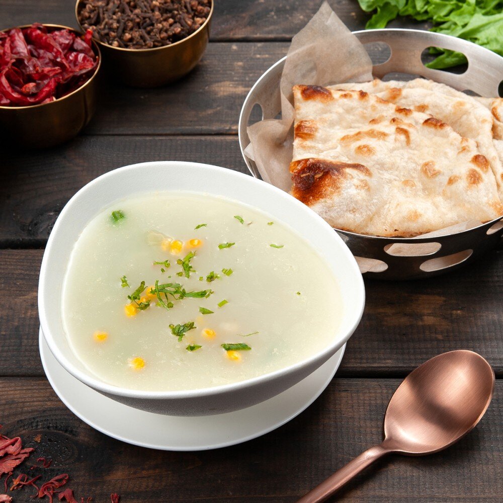 corn soup chicken/ кукурузный суп с курицей