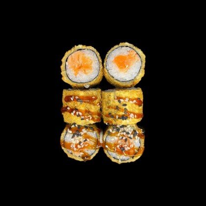 Жареные маки с лососем