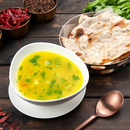 Chicken Lemon coriander soup/Куриный суп с кориандром и  лимоном