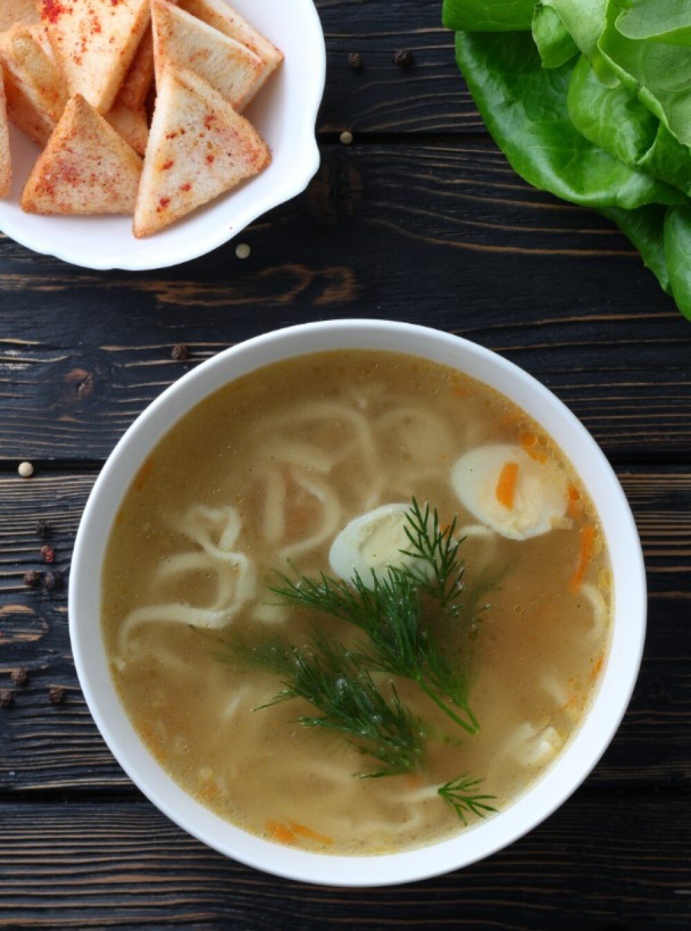 Суп лапша с курицей