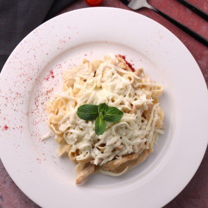 Фетучини с курицей