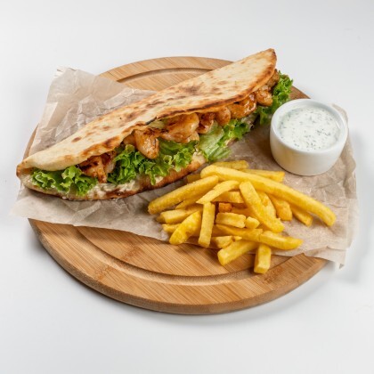 Пита с креветками