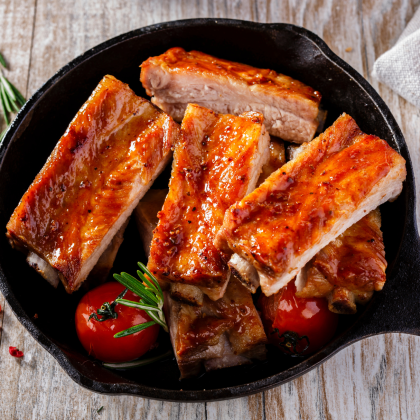 10. Жареные  свиные ребра (большие)