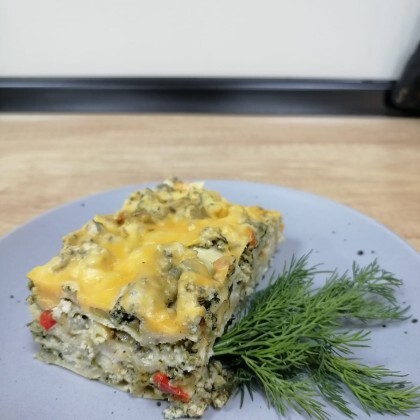 Лазанья куриная со шпинатом
