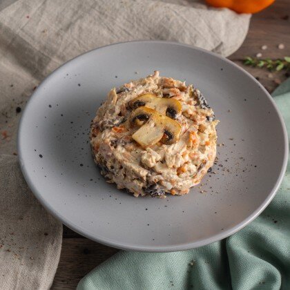 Салат с курицей и грибами