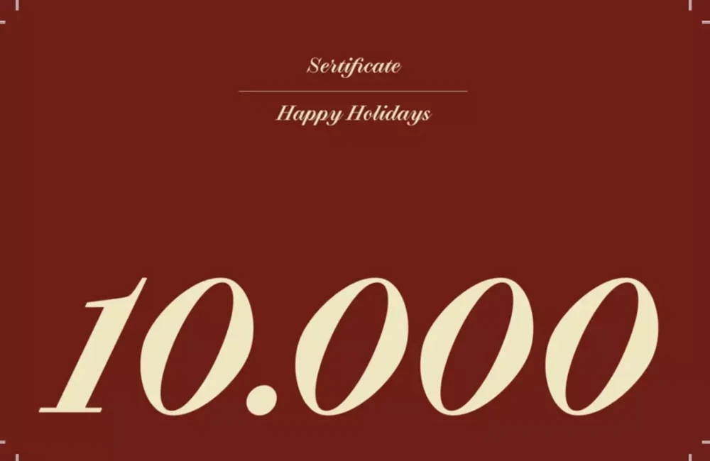 Сертификат 10000