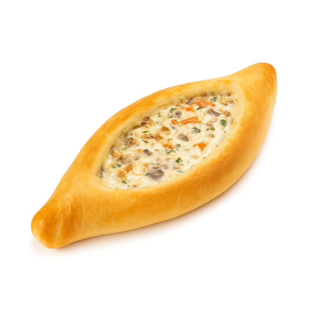 Хачапури с курицей и томатами