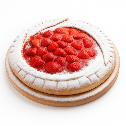 Пирог с творогом и клубникой