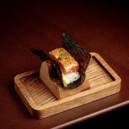 Лосось обожженный, кимчи