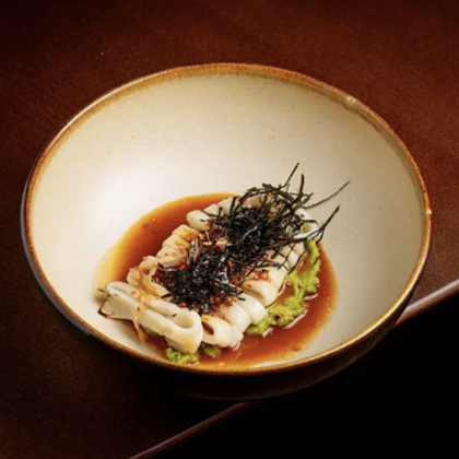 Кальмар, авокадо, спайси понзу