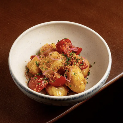 Хрустящий баклажан с томатами