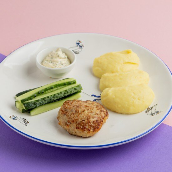 Куриная котлета с пюре