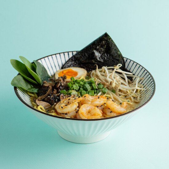 Рамен мисо с креветками