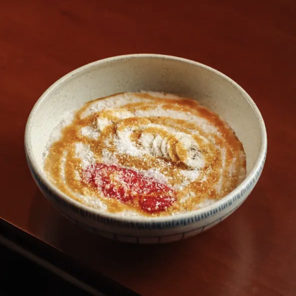 Овсяная каша, мисо карамель, банан