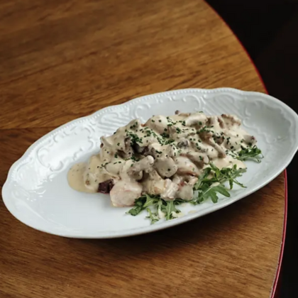 Тальята из говядины с лисичками