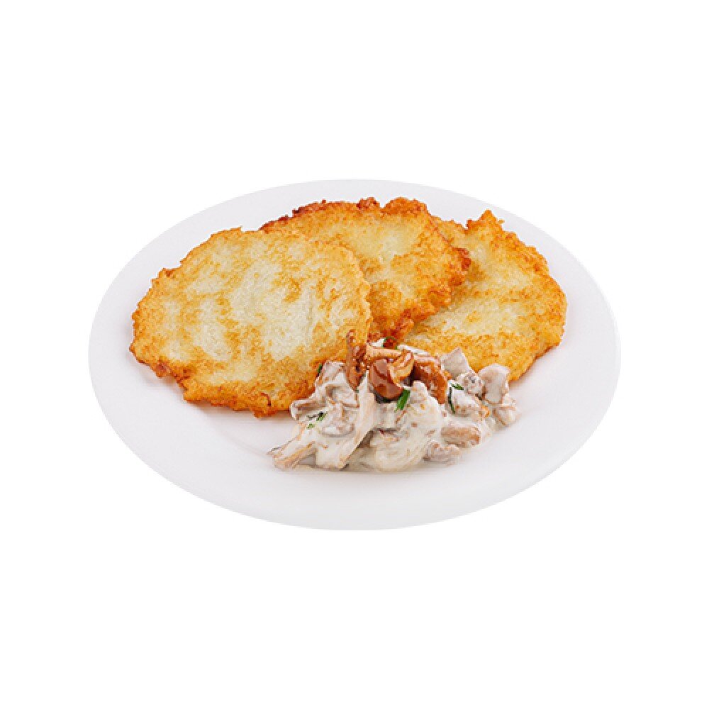 Драники с лисичками
