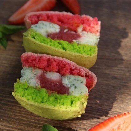 Макарон Клубничный мохито