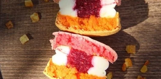 Макарон Юдзу-малина
