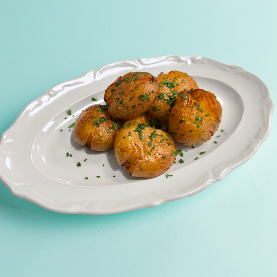 Картофель стоун смэш с зеленью