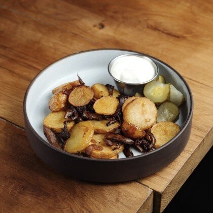 Картофель жаренный с грибами