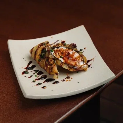 Хрустящий лосось, крем чиз