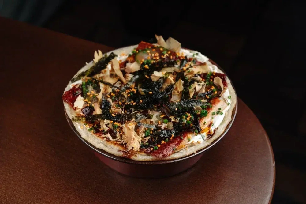 Роти с угрем, трюфельный крем чиз