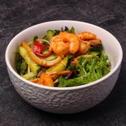 Китчен-салат с морепродуктами