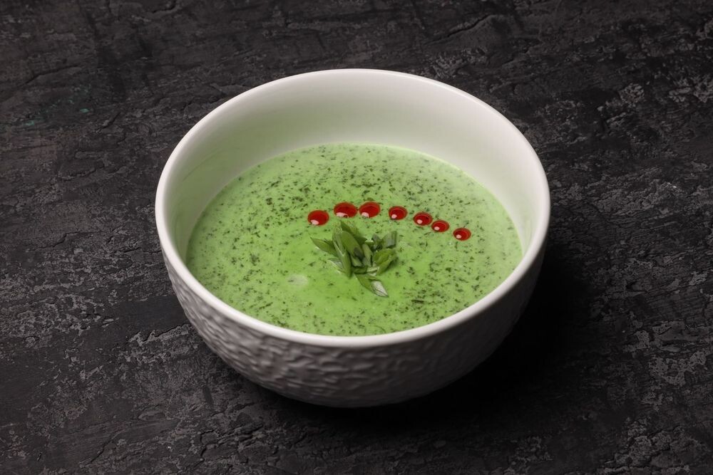 Крем-суп из брокколи и шпината