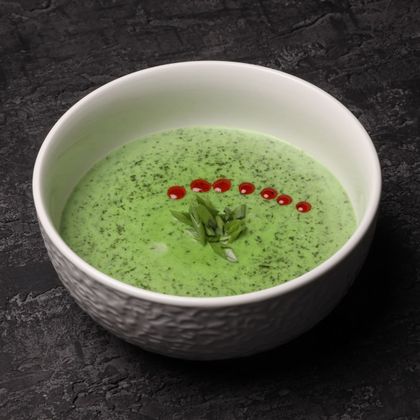 Крем-суп из брокколи и шпината