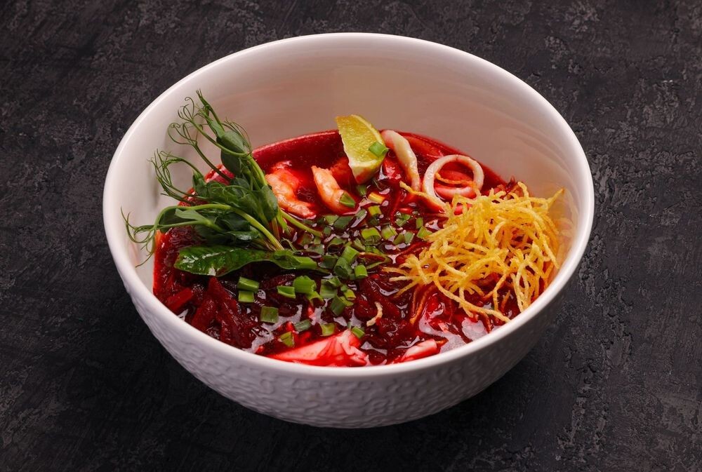 Борщ паназиатский с морепродуктами