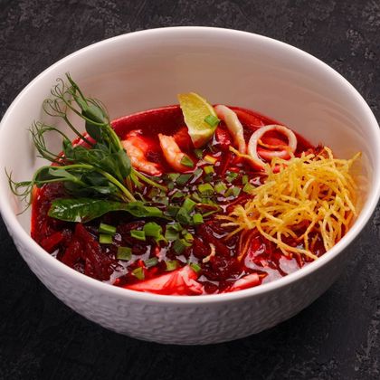 Борщ паназиатский с морепродуктами