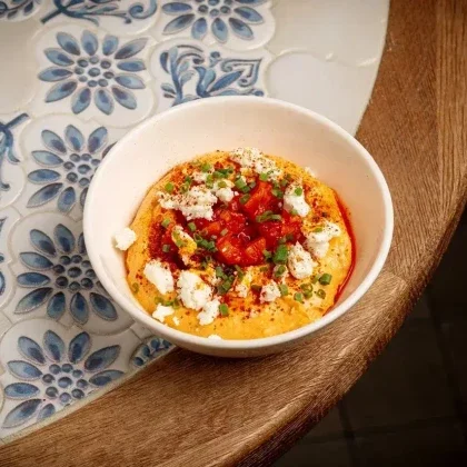 Мусс из феты и печеных перцев