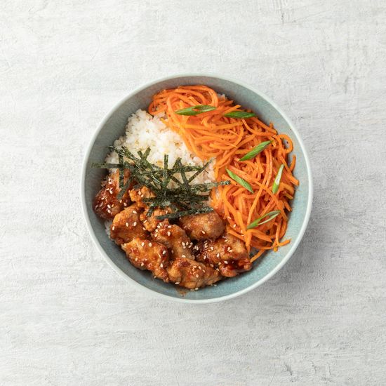 Рис с курицей в сладко-остром соусе