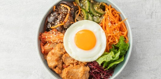 Пибимпаб с курицей в панировке