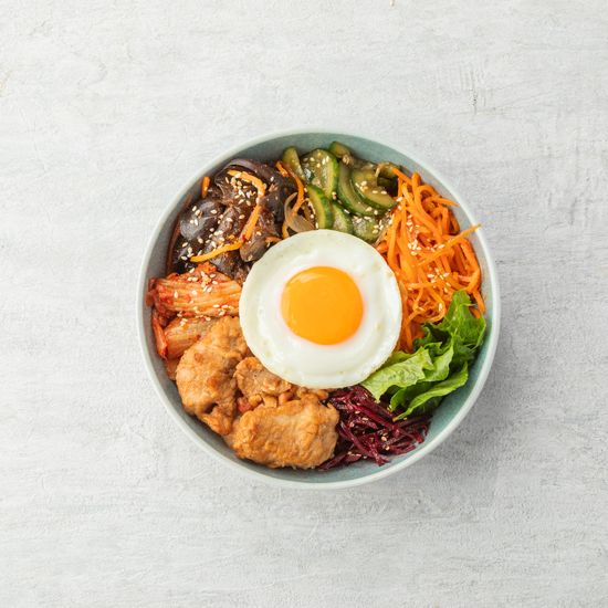 Пибимпаб с курицей в панировке