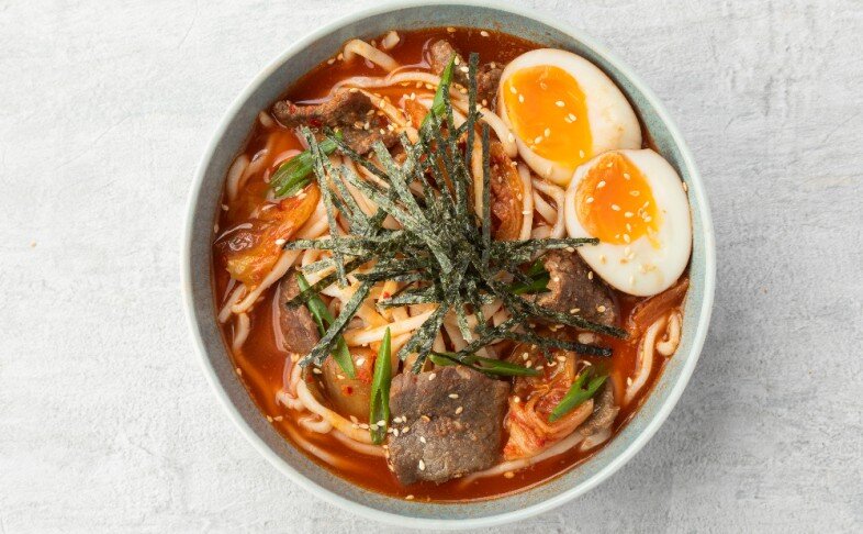 Кимчи рамен с говядиной