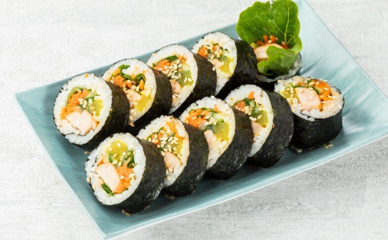 Кимпаб с сосиской