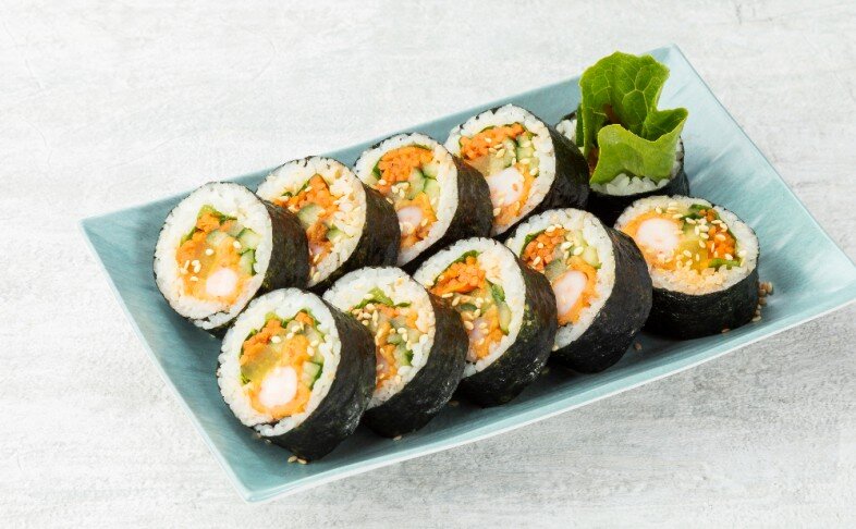 Кимпаб с креветками