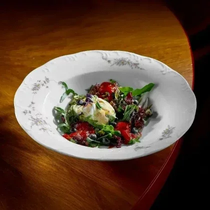 Буррата с вареньем из томатов