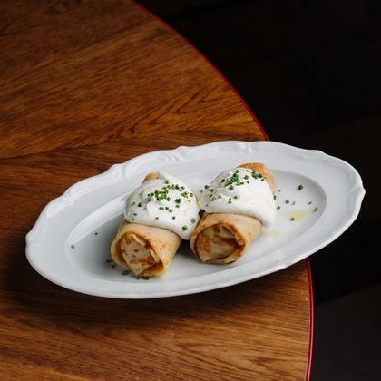 Блины с картофелем и грибами