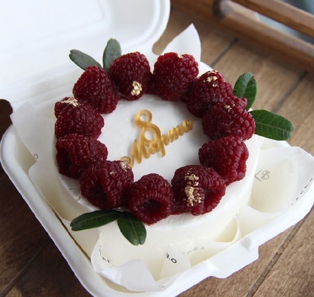 Мини-тортик с малинками