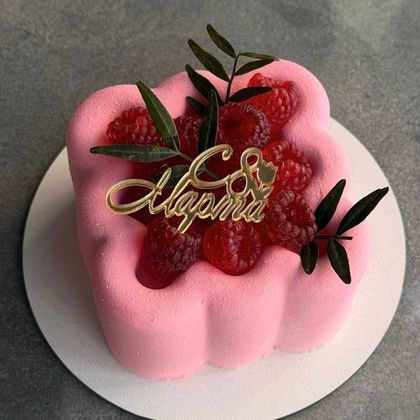 Муссовый мини-тортик Квадрат (манго-маракуйя)