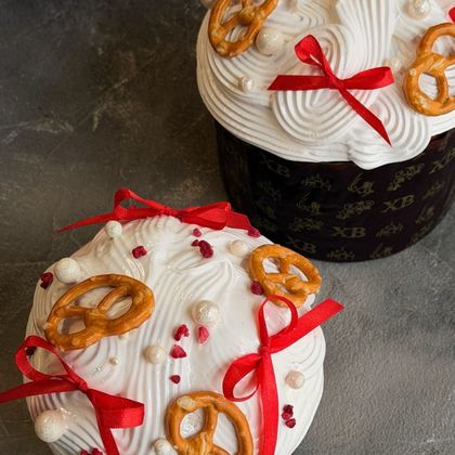 Кулич XL бантики (фисташка/малинака)