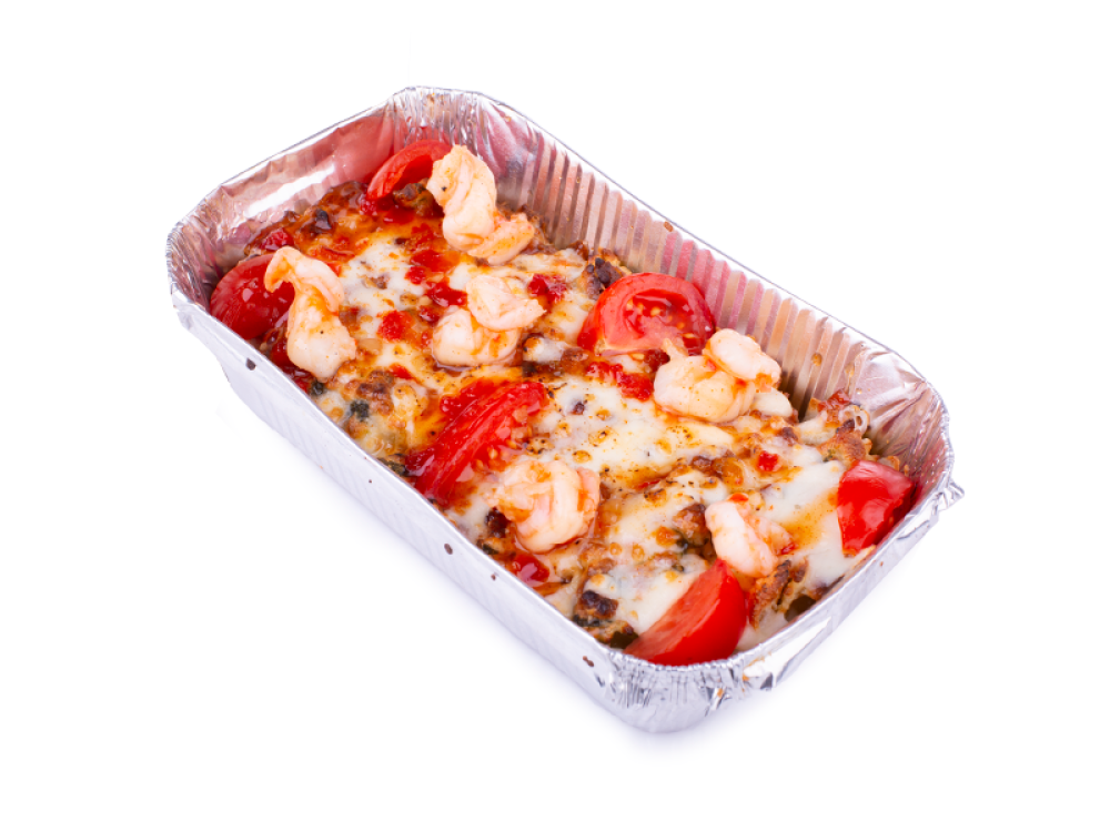 Паста с морепродуктами из печи